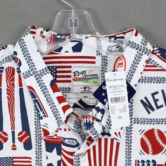New York Yankees Shirt Sz 3XL All Over Print Reyn Spooner Baseball Hawaiian Camp - Picture 2 of 5